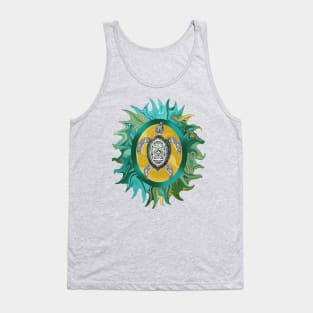 Aztec Emblem Sea Turtle Tank Top